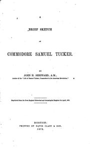 Cover of: A brief sketch of Commodore Samuel Tucker.