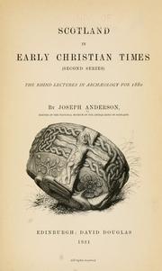Cover of: Scotland in early Christian times \