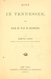 Cover of: Down in Tennessee: and back by way of Richmond