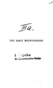 Cover of: The early mountaineers