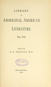 Cover of: Ancient Nahuatl poetry by Daniel Garrison Brinton