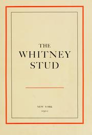 Cover of: The Whitney stud. by William C. Whitney
