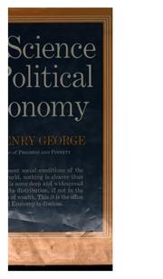 Cover of: The science of political economy
