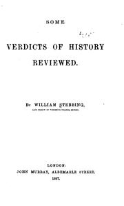 Cover of: Some verdicts of history reviewed