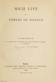 Cover of: High life and towers of silence