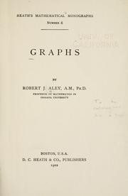 Cover of: Graphs