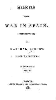 Cover of: Memoirs of the war in Spain, from 1808 to 1814