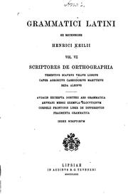 Cover of: Grammatici latini ex recensione Henrici Keilii ...