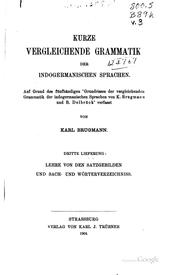 Cover of: Kurze vergleichende Grammatik der indogermanischen Sprachen. by Karl Brugmann