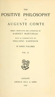 Cover of: The positive philosophy of Auguste Comte by Auguste Comte