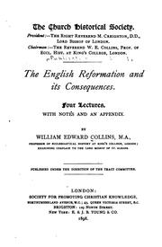 Cover of: The English reformation and its consequences.