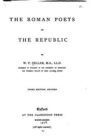 Cover of: The Roman poets of the Republic