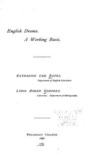 Cover of: English drama.: A working basis.