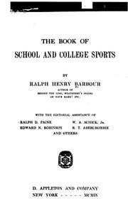 Cover of: The book of school and college sports by Ralph Henry Barbour