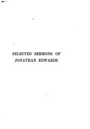 Selected sermons of Jonathan Edwards by Jonathan Edwards