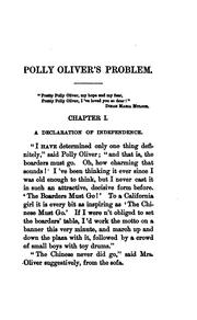Cover of: Polly Oliver's problem: a story for girls