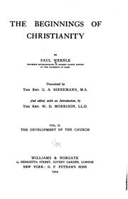 Cover of: The beginnings of Christianity