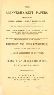 The Blennerhassett papers by William H. Safford