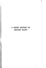 Cover of: A short history of ancient Egypt