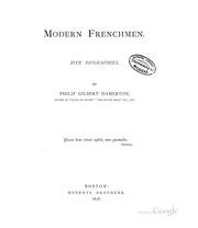 Cover of: Modern Frenchmen.: Five biographies.