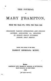 Cover of: The journal of Mary Frampton by Mary Frampton