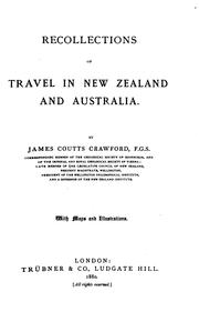 Cover of: Recollections of travel in New Zealand and Australia. by James Coutts Crawford