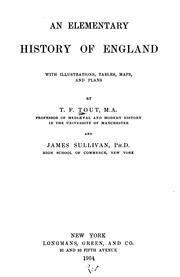 Cover of: An elementary history of England: with illustrations, tables, maps, and plans