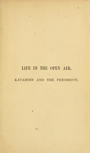 Cover of: Life in the open air: and other papers