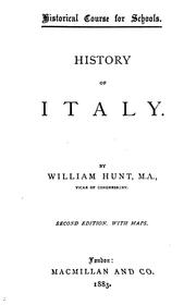 Cover of: History of Italy by Hunt, William