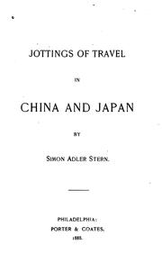 Cover of: Jottings of travel in China and Japan
