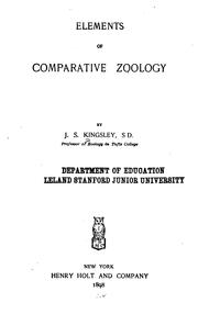 Cover of: Elements of comparative zoology.