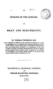 Cover of: outline of the sciences of heat and electricity.