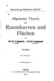 Cover of: Allgemeine theorie der raumkurven und flächen