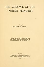 Cover of: The message of the twelve prophets