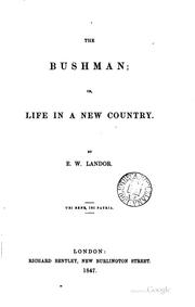 Cover of: The bushman; or, Life in a new country.
