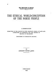 Cover of: The ethical world-conception of the Norse people