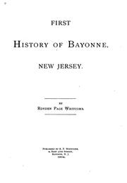 First history of Bayonne, New Jersey by Royden Page Whitcomb