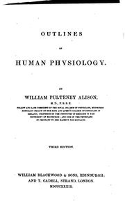 Cover of: Outlines of human physiology.