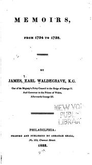 Cover of: Memoirs from 1754 to 1758