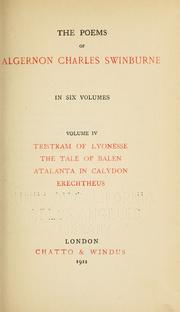 Cover of: The poems of Algernon Charles Swinburne...