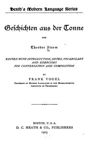 Cover of: Geschichten aus der tonne: von Theodor Storm; ed.