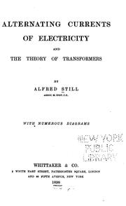 Cover of: Alternating currents of electricity and the theory of transformers.