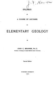 Cover of: Syllabus of a course of lectures on elementary geology