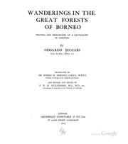 Cover of: Wanderings in the great forests of Borneo by Odoardo Beccari