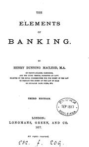 Cover of: Elements of banking