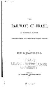 Cover of: The railways of Brazil: a statistical article.