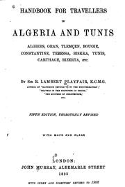 Cover of: Handbook for travellers in Algeria and Tunis ... by John Murray (Firm)