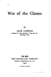 Cover of: War of the classes by Jack London