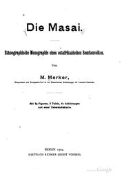 Die Masai by M. Merker