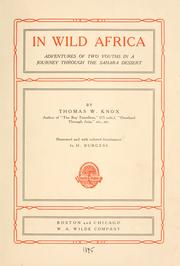 Cover of: In wild Africa.: Adventures of two youths in a journey through the Sahara desert.